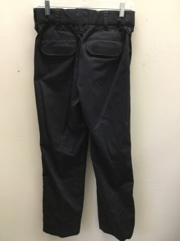 TUFF WEAR, Midnight Blue, Polyester, Cotton, Solid, Police, Zip Front, 4 Pocket, 2 Sew-down Crease,