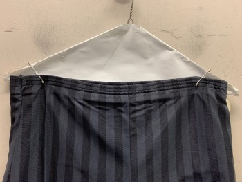 JIK, Black, Charcoal Gray, Nylon, Stripes - Vertical , Elastic Waist Band