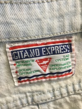GITANO EXPRESS, Ice Blue, Cotton, Yoke, Double Pleats, Pockets, Cuffed
