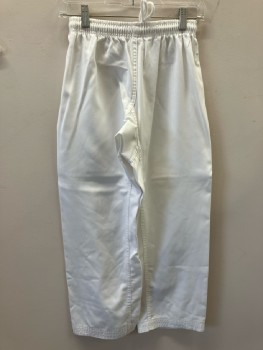NL, White, Polyester Cotton, Elastic/Drawstring Waist