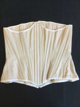 N/L, Lt Beige, Solid, W/Cream Trim, Lacing Back, (NO STRING ATTACHED),  (gray Stain Near Lacing Area)