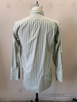 DARCY CLOTHING, Off White, Green, Black, Cotton, Stripes - Vertical , B.F., L/S,