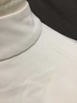 N/L, Cream, Cotton, Seersucker, Nun Guimpe: 1.5"  Round Collar with Velcro Closures in Back