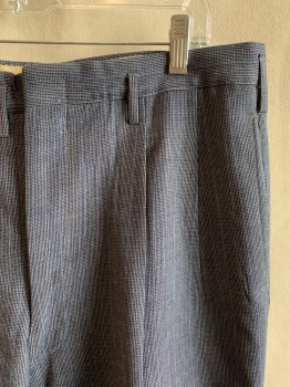 CURLEE CLOTHES, Gray, Navy Blue, Lt Blue, Wool, Stripes, Pleated Front, Zip Fly, 5 Pockets, Cuffed Hem, MULTIPLE
