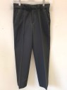 CALVIN KLEIN, Black, Polyester, Rayon, Solid, Flat Front, Tab Waist, Zip Fly, 4 Pockets, Has a Double: FC076525
