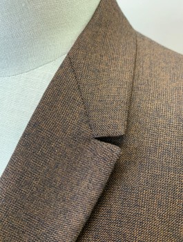 CURLEE CLOTHES, Brown, Black, Wool, Check - Micro , Single Breasted, Notched Lapel, 2 Buttons, 3 Pockets, Green Lining,