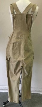 WILD FANG, Tan Brown, Cotton, Spandex, Solid, Basic Overall Cut with Hammer Loop, Nice Medium Weight with Stretch