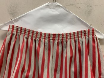 NO LABEL, Red, Gray, Polyester, Stripes - Vertical , Elastic Waist Band