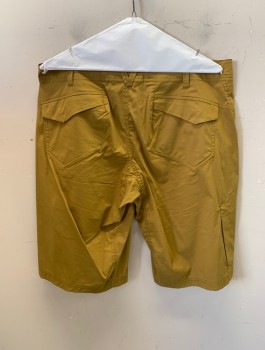 ARC'TERYX, Dijon Yellow, Cotton, Nylon, Solid, 4 Pockets, 1 Zip Pocket on Right Leg