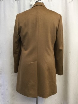 HAVES & CURTIS, Camel Brown, Wool, Solid, Notched Lapel, 3 Button Front, 3 Pockets Back Vent, Fully Lined