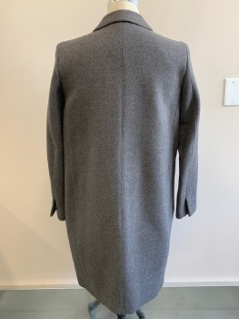 THE RERACS, Dk Gray, Wool, Solid, L/S, Single Buttons, C.A., Notched Lapel, Chest And Side Pockets