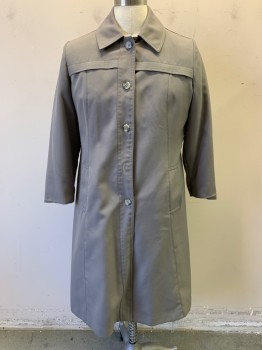NL, Gray, Cotton, Solid, , Collar Attached, Single Breasted, Button Front, Long Sleeves, Removable Plaid Lining