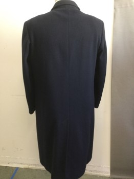 NL, Midnight Blue, Wool, Solid, Double Breasted, Peaked Lapel, Back Slit