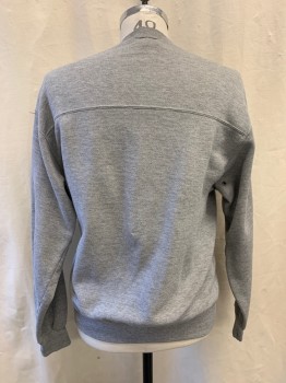 LEE, Lt Gray, Poly/Cotton, Heathered, Crew Neck, Pullover, Long Sleeves