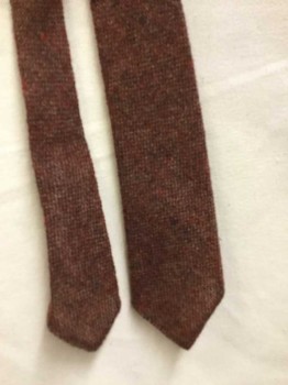 ST ANDREWS, Paprika Red, Gray, Wool, Heathered, 4 in Hand Wooly Woven