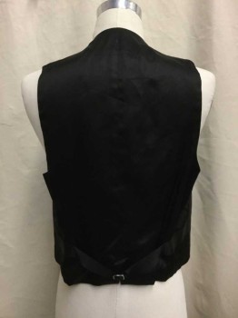 DOMINIC GHERARDI , Charcoal Gray, Wool, Solid, Single Breasted, 5 Buttons, 5 Pockets, Black Silk Back with Self Belt, Black Cotton Lining, Made To Order,