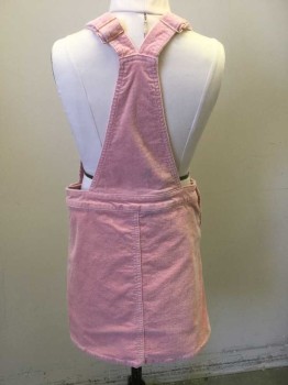 ART CLASS, Pink, Cotton, Spandex, Solid, Jumper, Pink Corduroy, 3 Pockets, 2 Copper Button on the Side