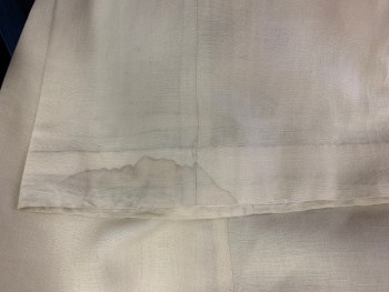 MOJITO, Beige, Linen, Rayon, Solid, 1.5" Waistband with Belt Hoops, 2 Pleat Front, Zip Front, 4 Pockets, Stain at Hem on Left Leg See Detail Photo,