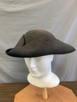 N/L, Faded Black, Wool, Solid, Felt, Aged and Dirty, Raw Edge with No Trimming, Made To Order Reproduction
