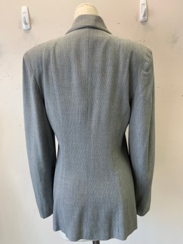 NL, Gray, Wool, Heathered, L/S, Button Front, C.A., Pocket Flap,