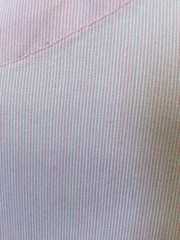 DENNIS, Pink, White, Cotton, Polyester, Stripes, Candy Striper Apron, Micro Strpe