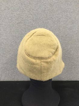 MTO, Olive Green, Wool, Solid, Solid Flannel Bonnet, Circle Crown