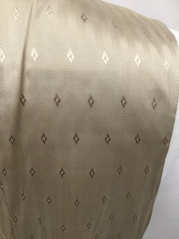 N/L, Tan Brown, Brown, Gray, Dk Brown, Polyester, Houndstooth, 5 Buttons, 2 Pockets, Herringbone/Diamond Satin Tan Back with Self Attached Belt
