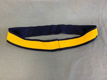 Anne Fogarty, Navy Blue, Yellow, White, Cotton, Solid, Matching Waist Belt