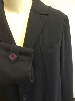 MTO, Navy Blue, Wool, Made To Order, Single Breasted, 3 Buttons,  Top Stitching, 3 Pockets,