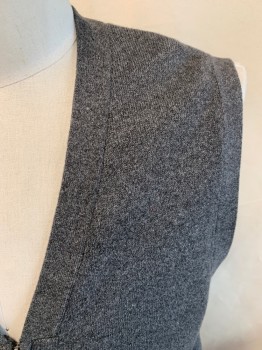 PERRY ELLIS, Dk Gray, Heather Gray, Cotton, Solid, Heathered, Zip Front, 2 Welt Pocket, Ribbed Waistband, **Discoloration Underarm*
