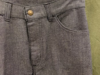 LEVI'S, Navy Blue, White, Cotton, 2 Color Weave, Twill, Sta-Prest, Zip Fly, 5 Pockets, Belt Loops