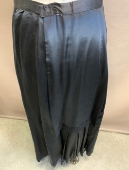 MTO, Black, Polyester, Solid, SATIN, with Pleating Detail at Back Vent