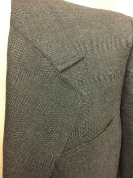 MTO, Gray, Charcoal Gray, Wool, Glen Plaid, Single Breasted, 2 Buttons,  Nice Heavy Weight Wool Suit, 3 Pockets, Made To Order,
