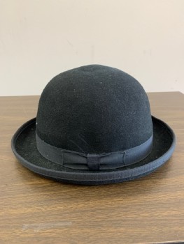 GOLDEN GATE HAT COM, Black, Wool, Grosgrain Band With Bow