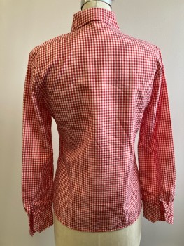 JH, Red/ White, Gingham, C.A., B.F., L/S,