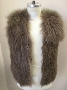 MTO, Taupe, Fur, No Closures, Light Mint Green Tinge to Shoulders,