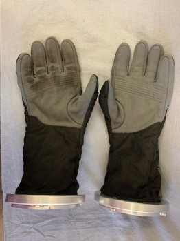 MTO, Black, Silver, Synthetic, Metallic/Metal, Abstract , Detachable Gloves, 3 Bars, Metal Cuff