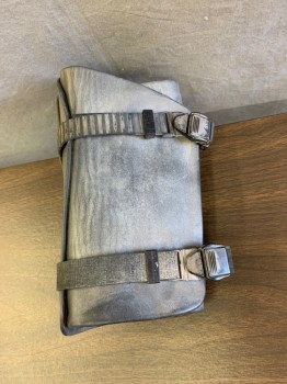 MTO, Gray, Leather, SINGLE - Back Straps with Plastic Buckle, Aged