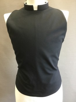 R J TOOMEY CO., Black, White, Polyester, Wool, Solid, Black, with White Trim Collar, Adjustable Straps Back