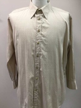 MTO, Tan Brown, Ivory White, Cotton, Squares, Made To Order, Long Sleeves, Button Front, Collar Attached with Long Collar Points, Texture Floral Weave, Multiples,