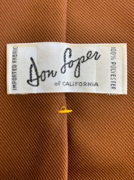 DON LOPER, Chestnut Brown, Polyester, Solid, Faille