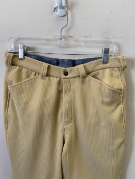 N/L, Beige, Polyester, Spandex, Solid, Rib Knit, Slim/Fitted, Faux Suede Reinforced Panel At Inner Legs, Zip Fly, 4 Pockets, Belt Loops, Horseback Riding