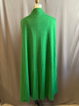 MTO, Green, Cotton, Heathered, Solid, CAPE, Band Collar, Button Front, Gold Lining