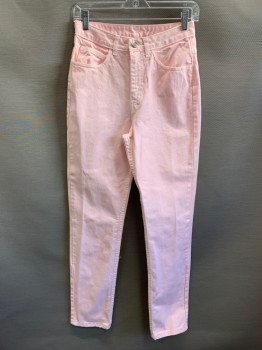FREDERICKS, Pink, Cotton, Solid, F.F, Top Pockets, Zip Front, Belt Loops,