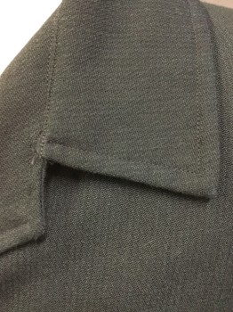 N/L, Black, Teal Blue, Wool, Synthetic, Stripes, Working Class, 4 Button Single Breasted, Open Collar,