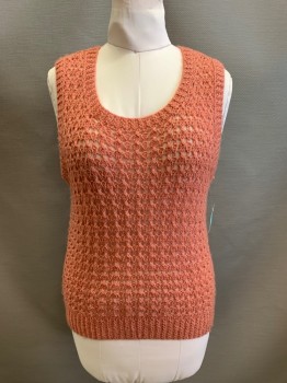 NL, Rose Pink, Acrylic, Scoop Neck, Sleeveless, Pullover