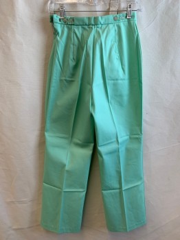 NL, Mint Green, Cotton, Solid, Side Zipper, Hook N Eye Closure, Adjustable Waistband and Strap