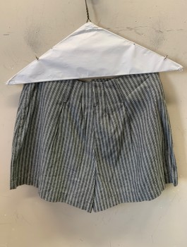 SOCIALITE, Dk Gray, White, Cotton, Oxford Weave, Stripes - Pin, Zip Front, Patch Pockets