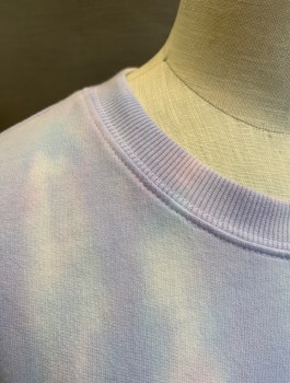 MORE THAN MAGIC, Lavender Purple, Lt Pink, White, Cotton, Polyester, Tie-dye, Girls, Jersey, Pullover, Long Sleeves, Crew Neck, Slit at Side Seam Hems