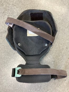 MTO, Brown, Iridescent Green, Rubber, Polyester, Geometric, SHOULDER PAD: Articulated, Elastic Straps